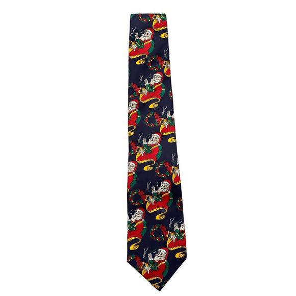 Christian Dior Smoking Santa Claus Vintage Tie - Picture 2 of 6